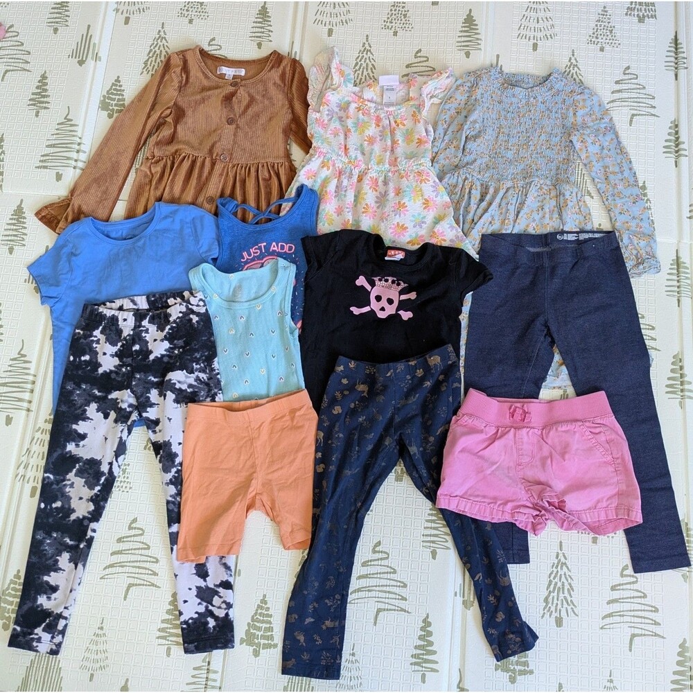 Girls Clothing Bundle Size 6 Lot 12 PCS Dresses Tops Shorts Leggings Joggers